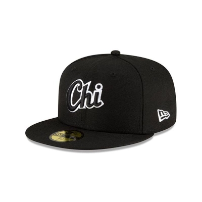 Chicago White Sox Gorra | New Era MLB Ligature 59fifty Fitted Cap Mexico - Negros